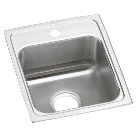 Lustertone Stainless Steel 15 X 17-1/2 X 6 Single Bowl Top Mount Ada Sink